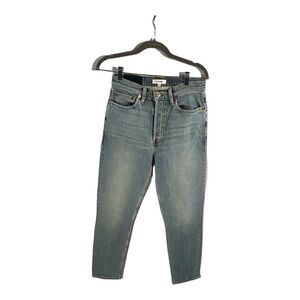 REDONE Jeans Size 27 Blue 90s Straight Leg Denim Jeans High Rise Ankle Crop